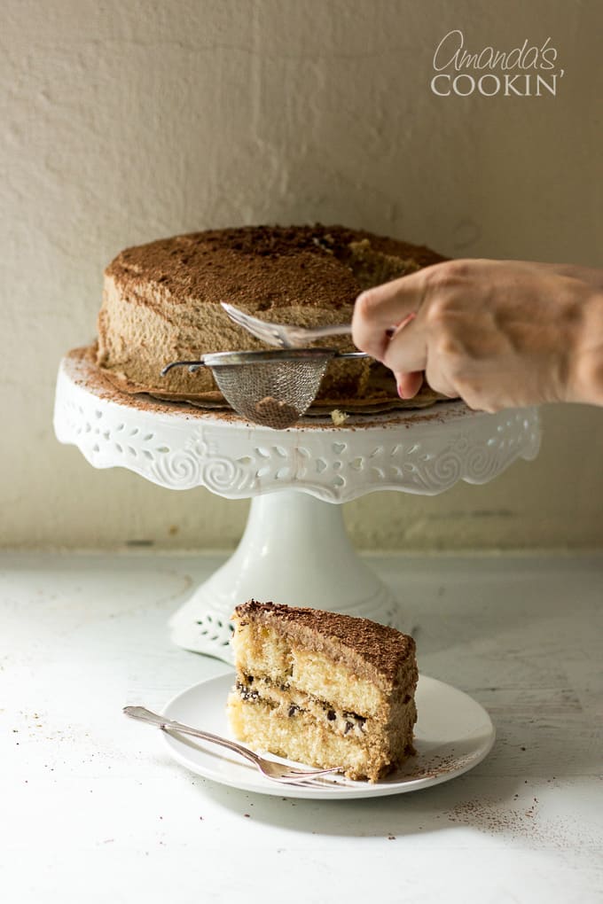 slice of tiramisu cake
