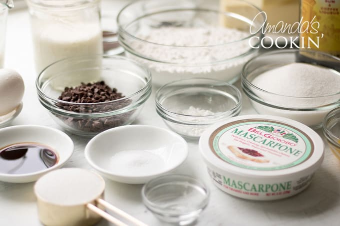 ingredients for tiramisu cake