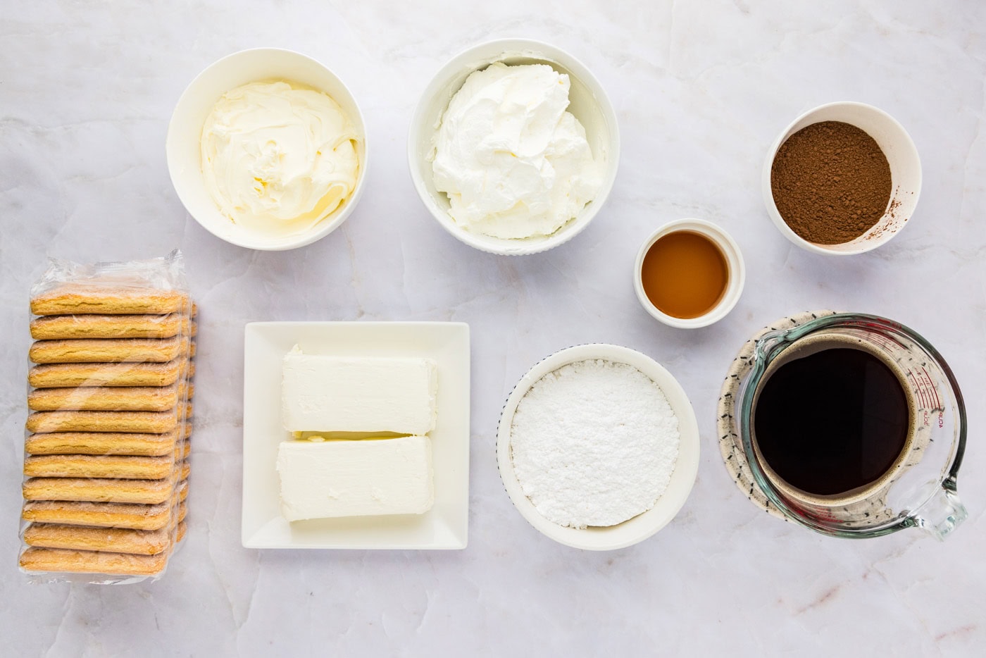 Ingredients for Tiramisu Icebox Cake