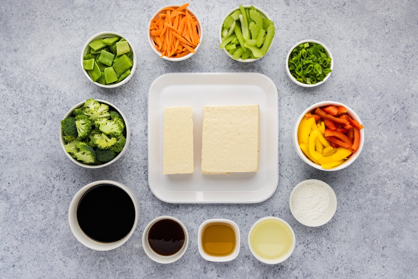 Ingredients for Tofu Stir Fry