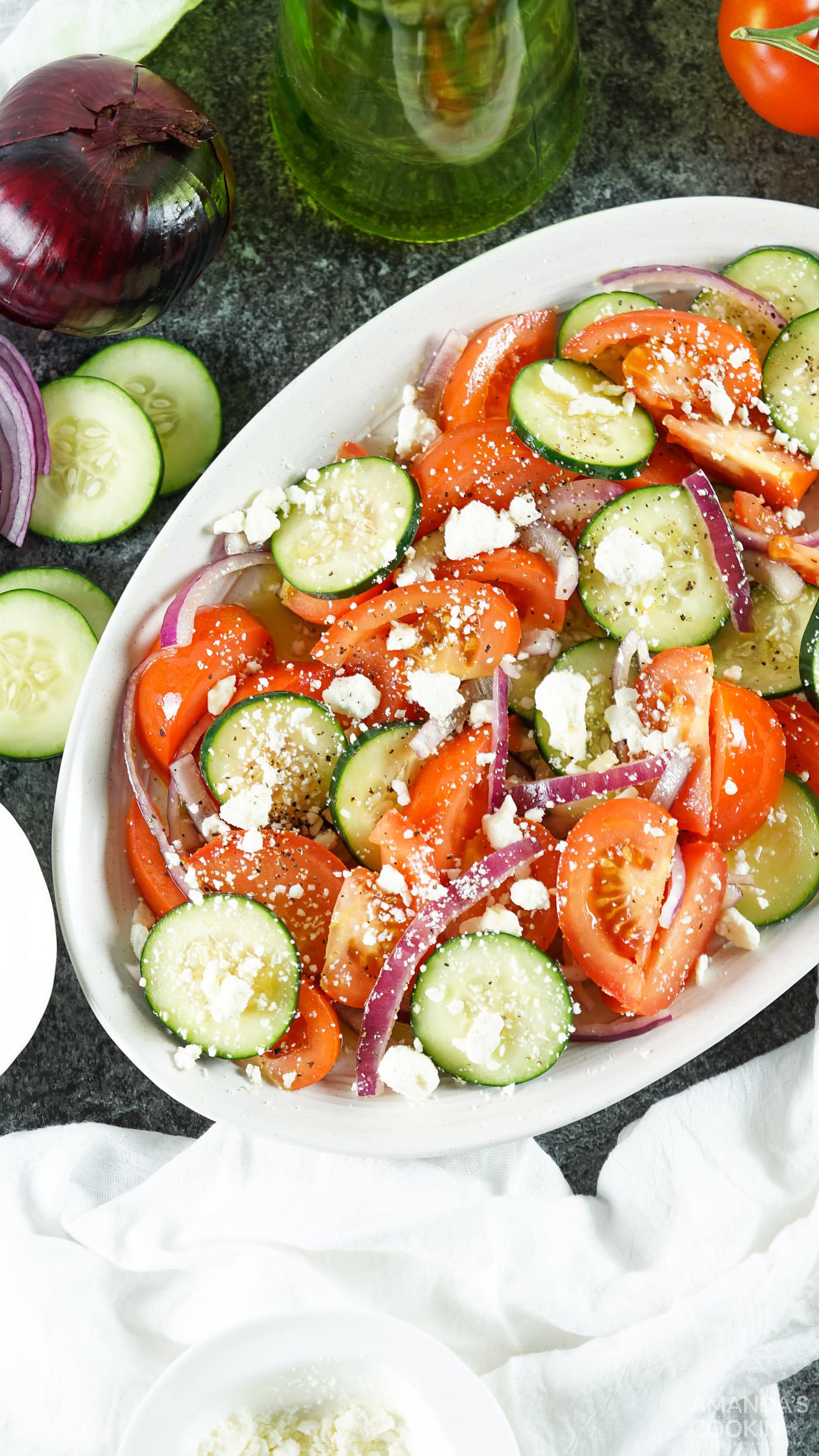 Tomato Cucumber Salad with Feta