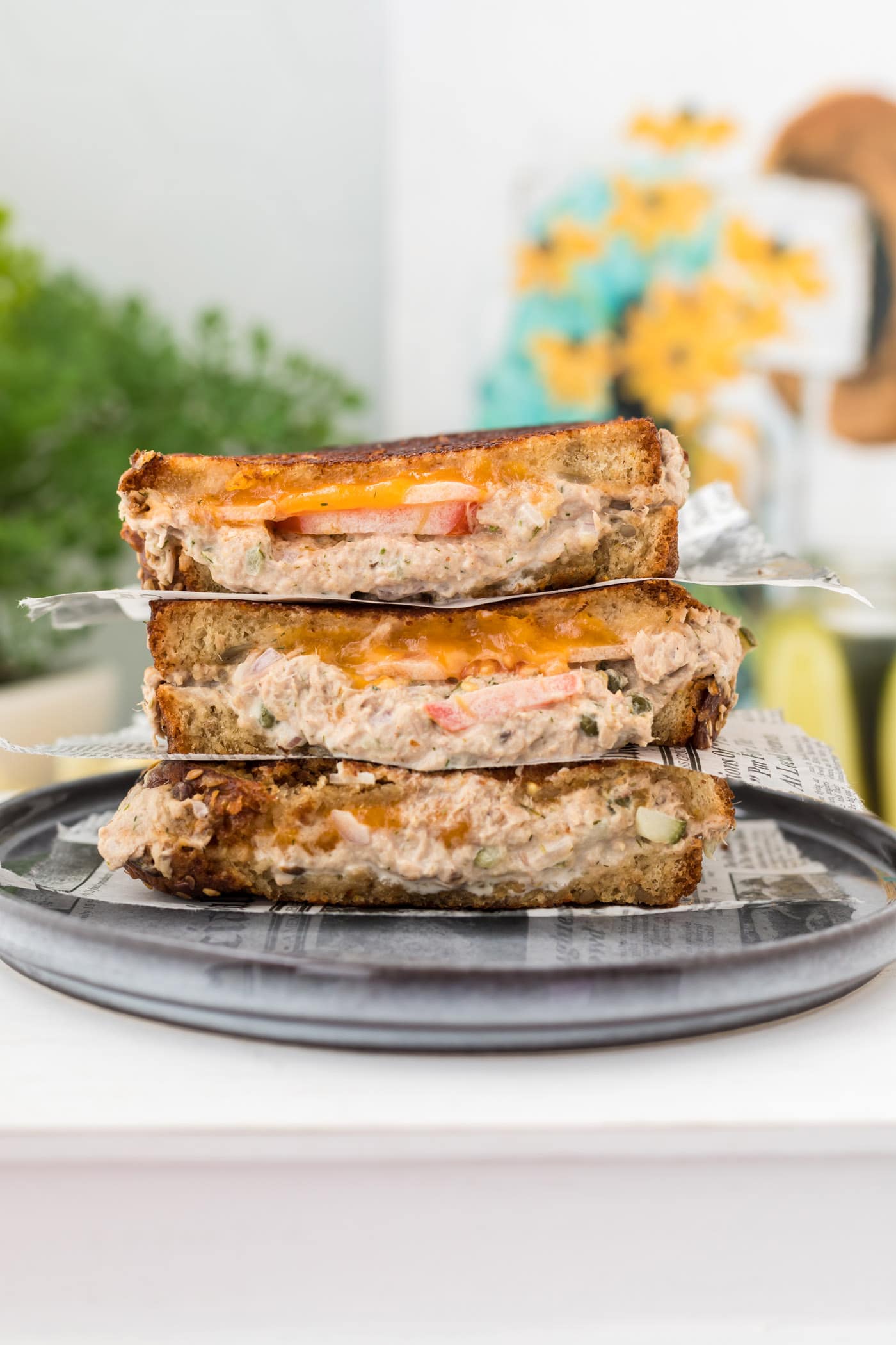 Tuna Melt in a stack