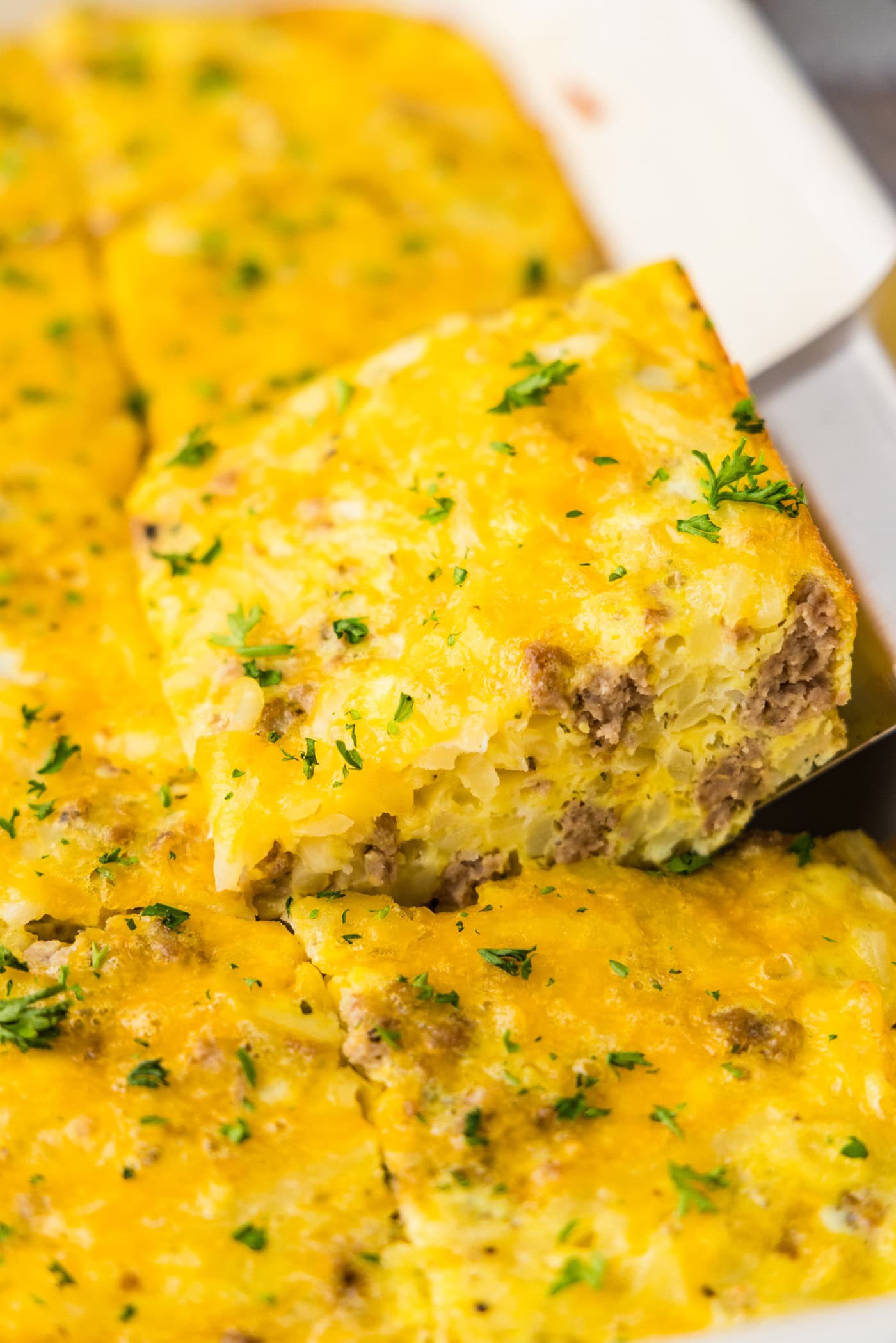 SPATULA REMOVING CASSEROLE SLICE