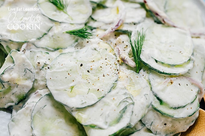 Tzatziki Salad mixed together