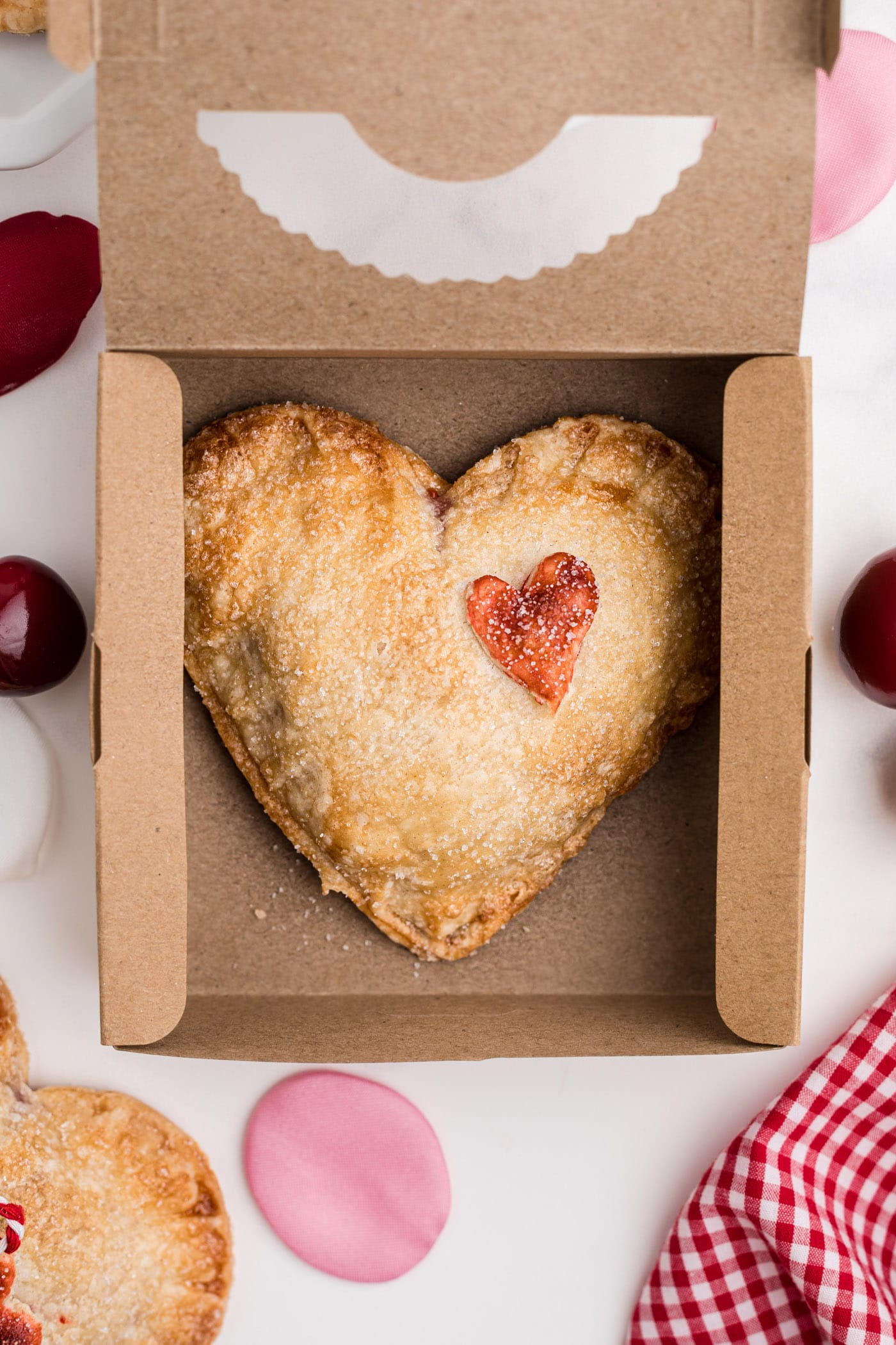 Valentine Cherry Hand Pie in a gift box