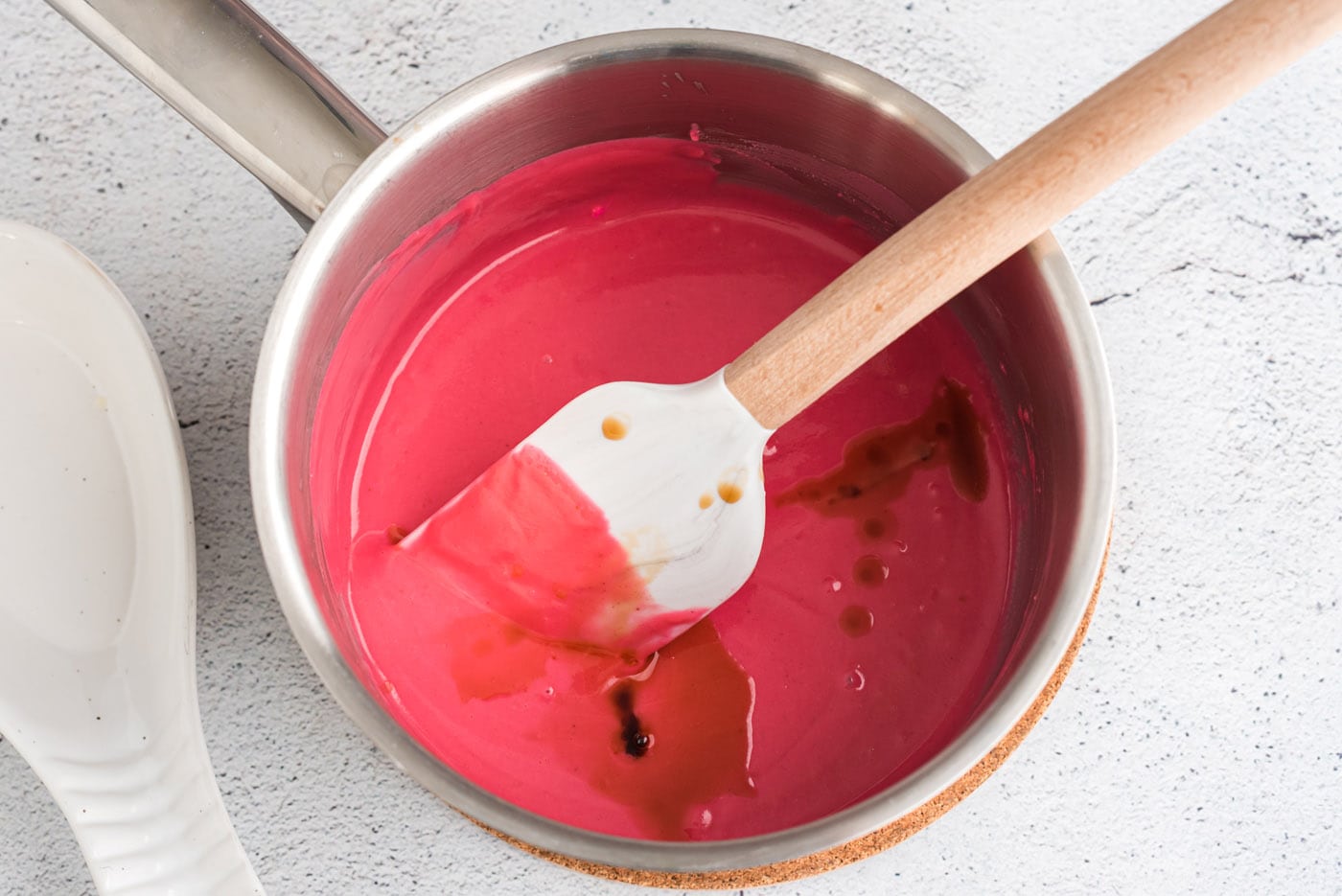 pink candy melts with vanilla extract