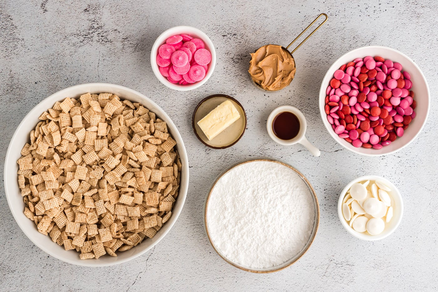 Valentine Muddy Buddies ingredients