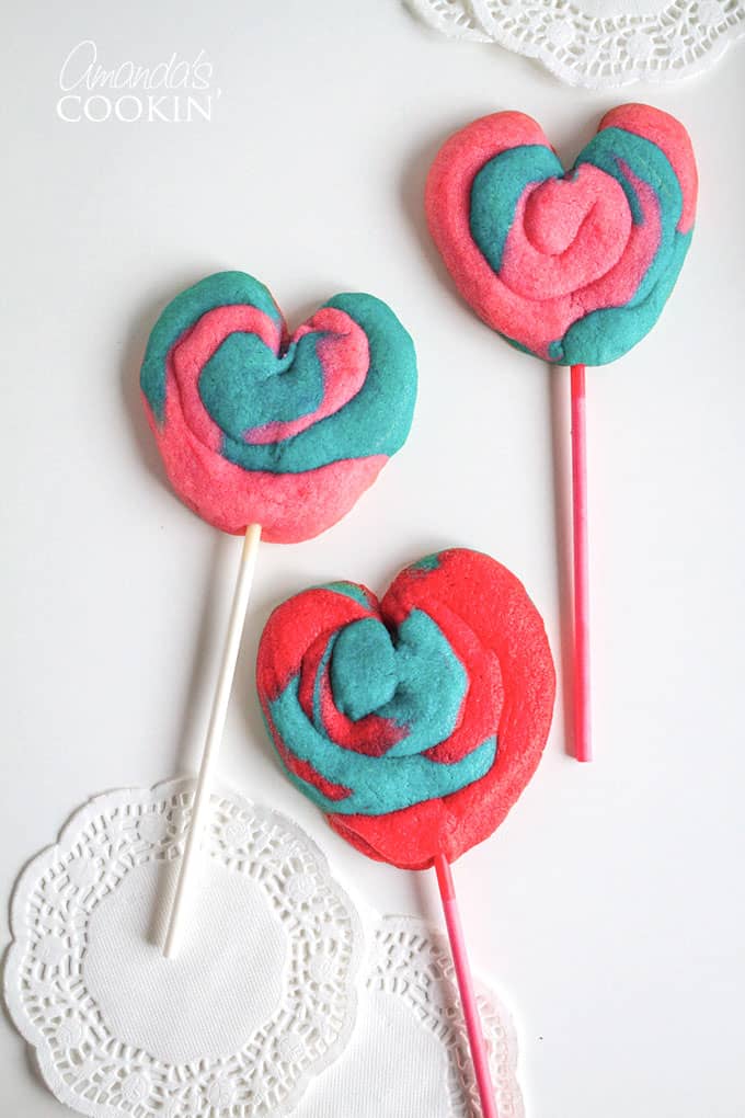 Valentine Play Dough Cookie Pops