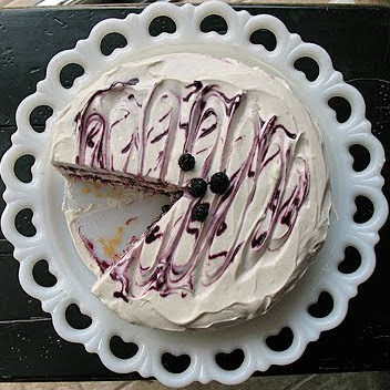 Vanilla Bean Mulberry Cake