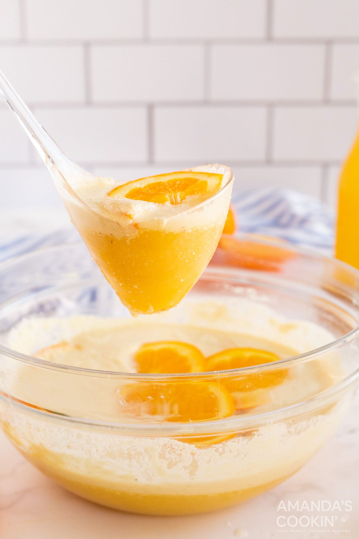 ladle full of orange punch