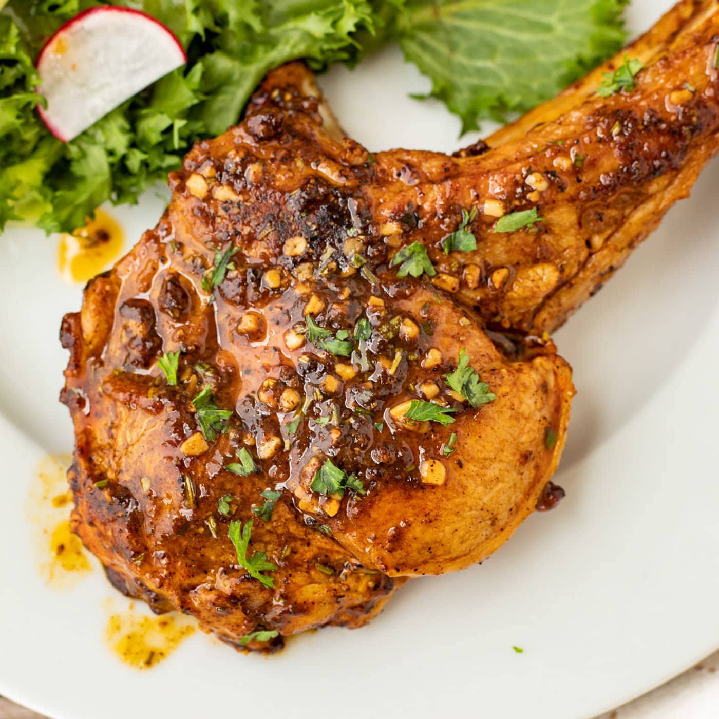 Veal Chop on plate