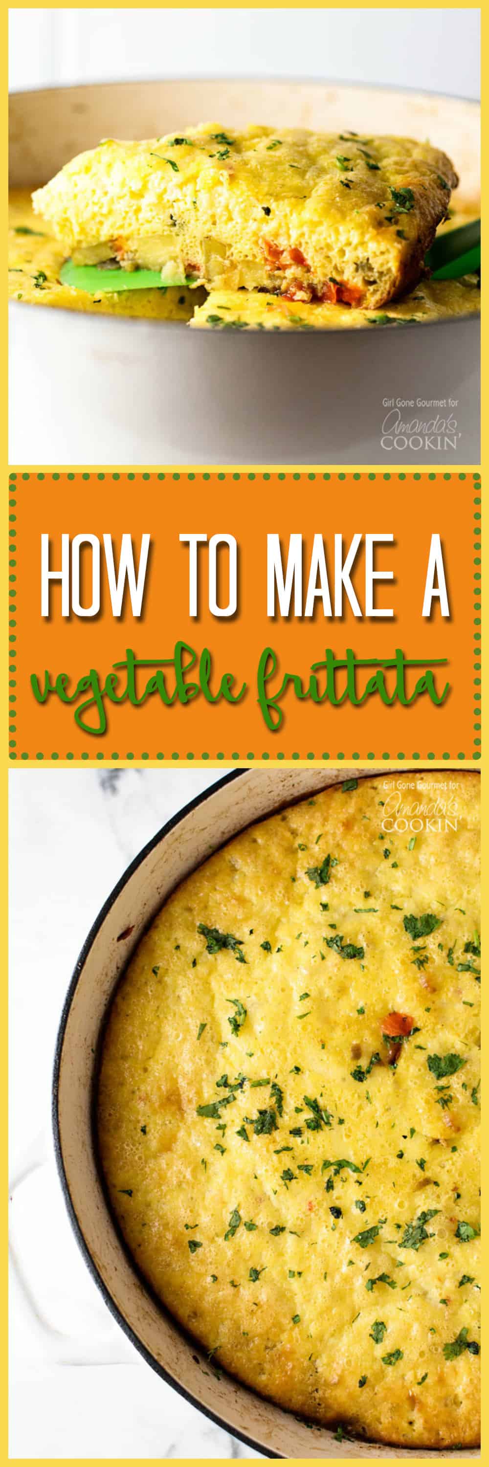 A photo of a vegetable frittata.