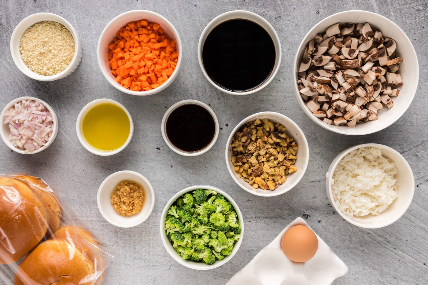 Ingredients for Veggie Burgers