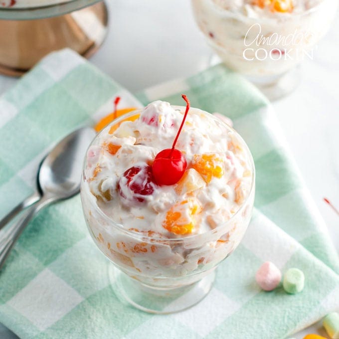 dish of Ambrosia Salad