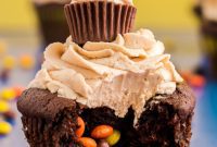 Secret Center Chocolate Peanut Butter Cupcakes