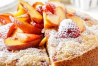 Strawberry Peach Coffee Cake