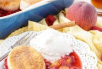 Golden Raspberry and Peach Cobbler
