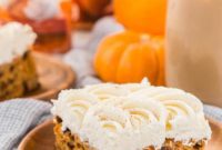 Pumpkin Chocolate Chip Poke Cake Delight