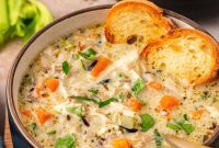 Hearty Creamy Chicken Wild Rice Soup