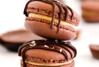 Decadent Chocolate Peanut Butter Macarons
