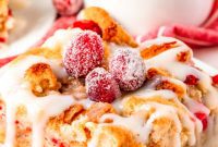 Decadent White Chocolate Cranberry Bread Pudding