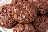 Fudgy Double Chocolate Cookies