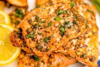 Air Fryer Lemon Garlic Salmon