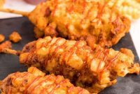 Crispy Korean Corndogs with Gochujang Glaze