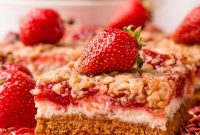 Luscious Strawberry Cheesecake Bars