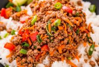 Thai Basil Beef and Coconut Rice Bowls