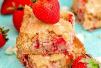 Pink Strawberry Blondies
