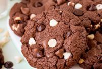 Decadent Triple Chocolate Chip Cookies