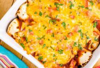 Cheesy Chicken Enchilada Bake