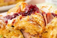 Fluffy Croissant Ham and Cheese Bake