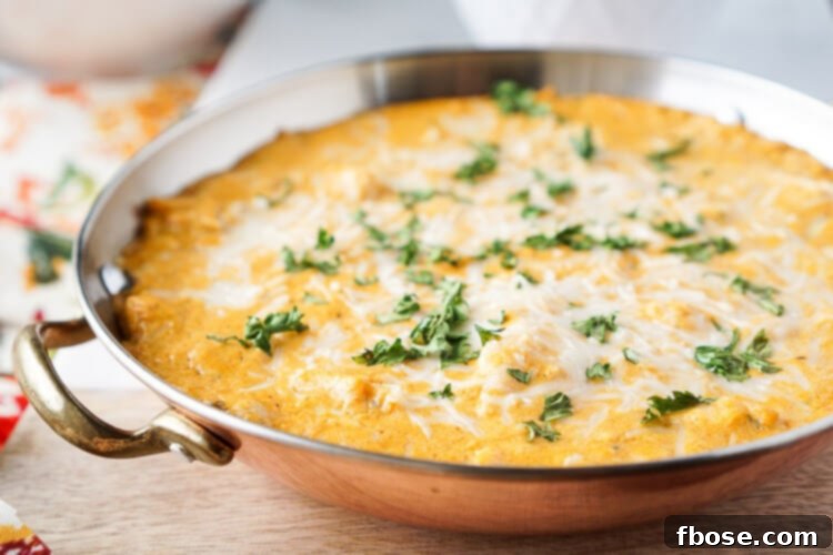 Sizzling Buffalo Chicken Dip 4 This Baked Buffalo Chicken Dip is made with real cream and blue cheeses, rotisserie chicken, hot sauce and spices for a sensational appetizer that's sure to please! Plus, it's ready in less than 30 minutes!