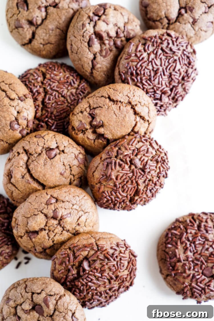 Decadent Nutella Chip Cookies 9 These Nutella Chip Cookies are simple, sweet, and loaded with mini chocolate chips. Nutella is blended right into the dough for a delicious flavor the whole family will love! No chill time and the first batch is read in less than 25 minutes!