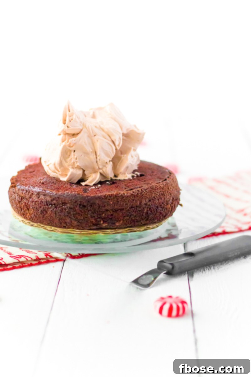 How to make peppermint cocoa cake