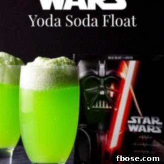 Yoda Soda Float recipe card image: a refreshing green float