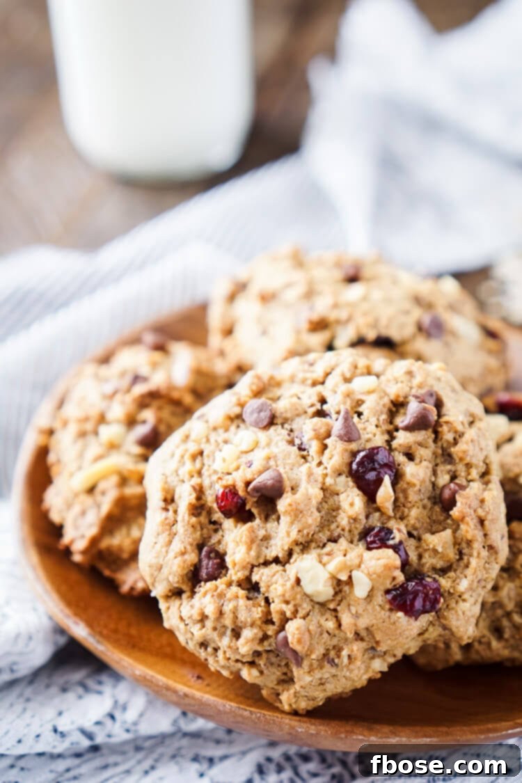 A beautifully arranged plate of golden-brown Everything Breakfast Cookies, inviting a healthy and delicious start to the day.