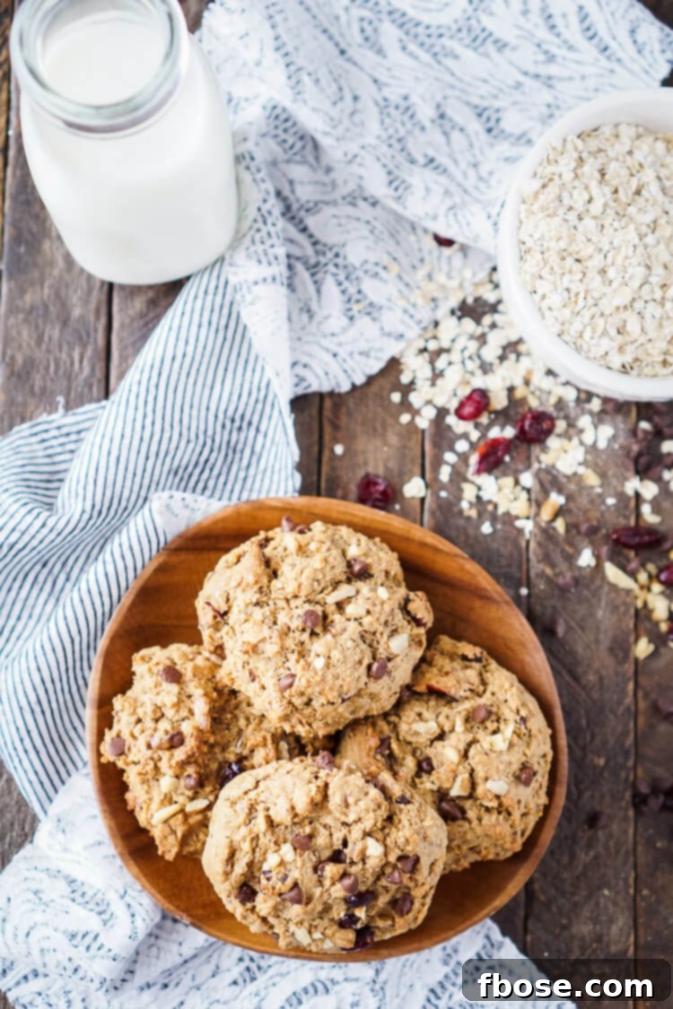Several Everything Breakfast Cookies cooling on a wire rack, freshly baked and ready to be enjoyed as a wholesome breakfast.