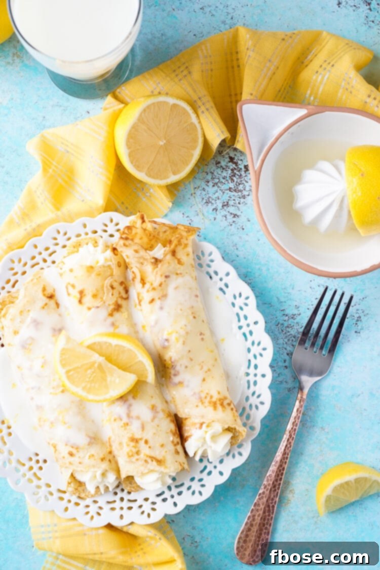 Zesty Lemon Cheesecake Crepes 4 These Lemon Cheesecake Crepes are a rich and vibrantly flavored brunch! Make the batter up ahead of time in the blender and keep it in the fridge until you're ready to use, then you're just 20 minutes away from a plate of lemon heaven!
