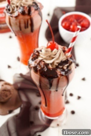 Cherry & Chocolate Ice Cream Float