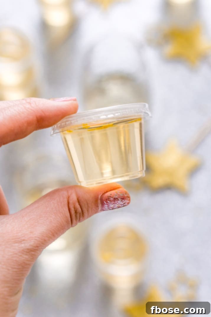 Champagne Jello Shots for New Year's Eve, Bridal Showers, and more!