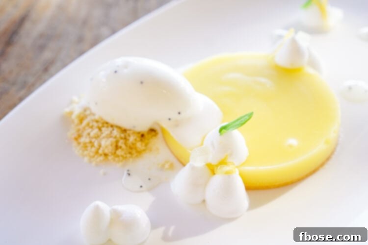 Artistic dessert presentation with vibrant colors at Auberge du Soleil
