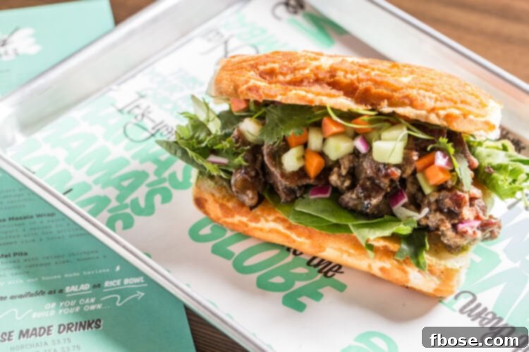 Delicious and colorful Banh Mi sandwich from Heritage Eats