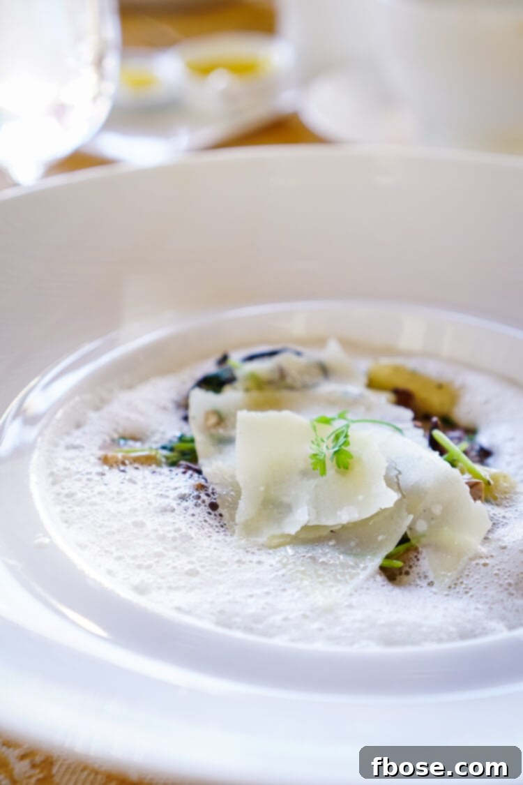 Close-up of a delicious main course dish at Auberge du Soleil