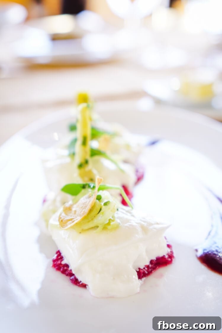 Detailed shot of a savory appetizer at Auberge du Soleil