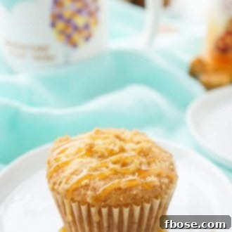 Single Carmel Muffin on a plate