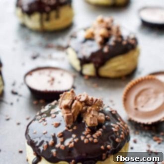 Reese's Stuffed Puff Pastry Donuts
