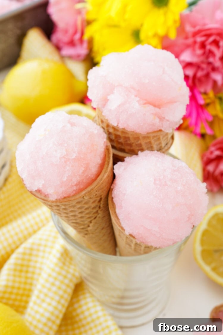 Ingredients for Pink Lemonade Sorbet, featuring fresh lemons and pink lemonade mix.